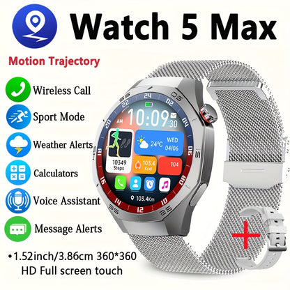 GPS GT5 Pro Men's Smartwatch - 3.86cm HD Display 100+ Sports