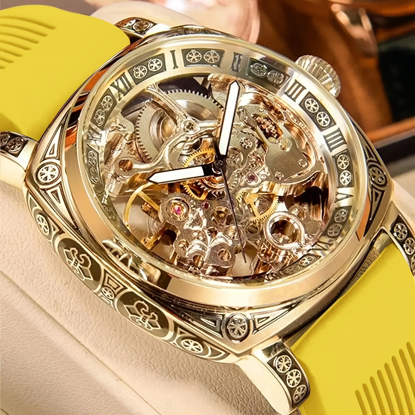 Retro Hollow Tourbillon Mechanical Watch