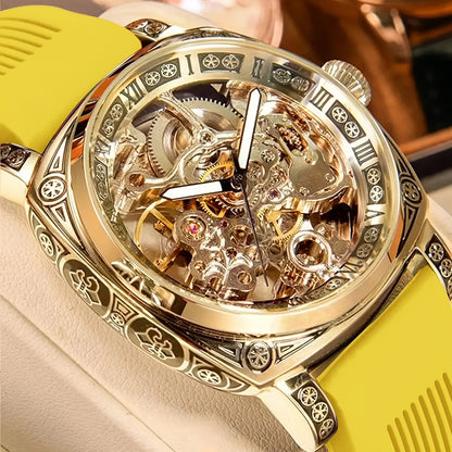 Retro Hollow Tourbillon Mechanical Watch
