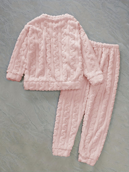 Thick Warm Pajama Set - Jacquard Bear Flannel