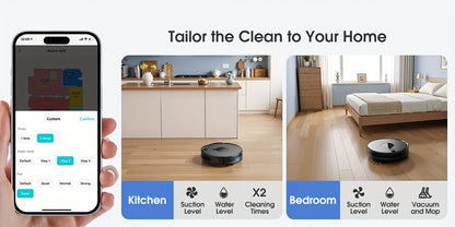 Lubluelu B40 Robot Vacuum Cleaner - 3 in 1 Mop 6500Pa