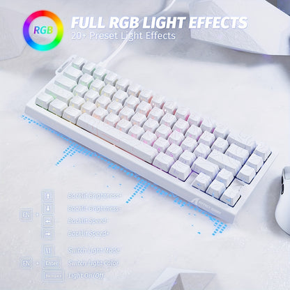 ATTACK SHARK X68HE Rapid Trigger Gaming Keyboard - Magnetic Switch