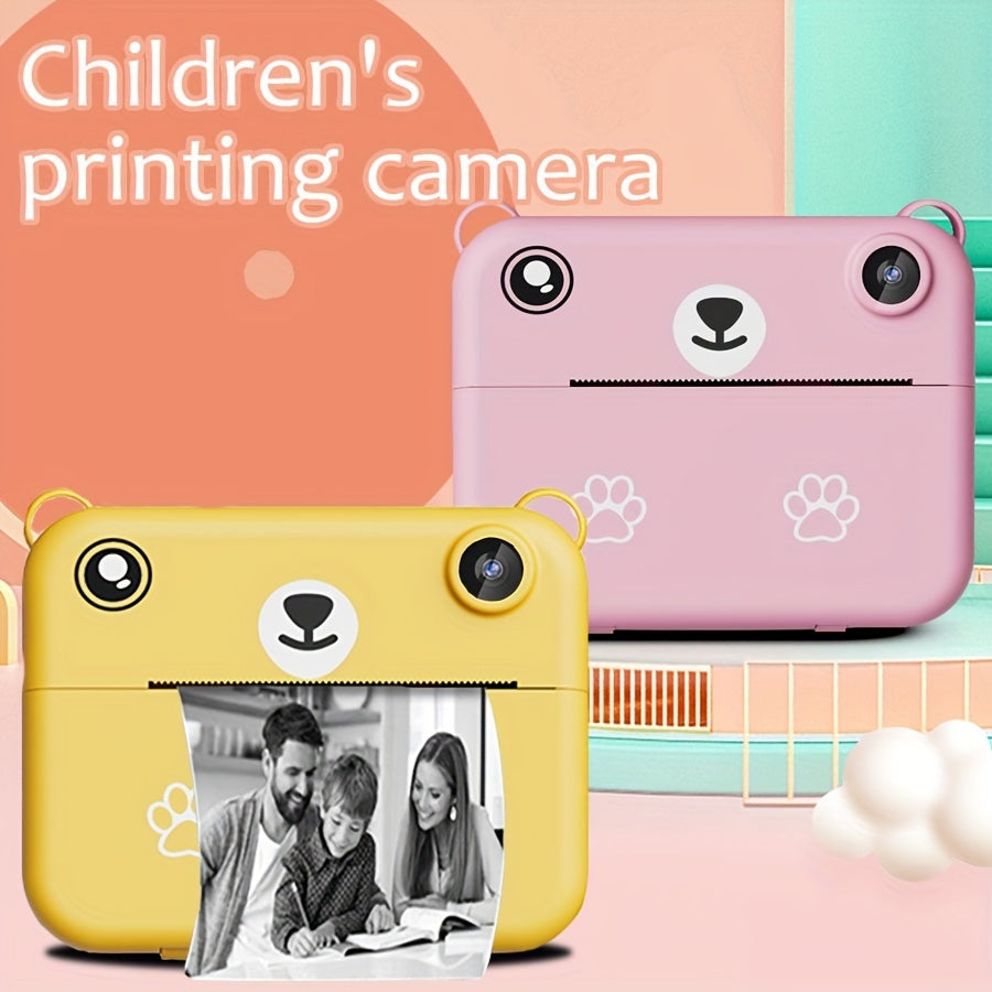 Mini Thermal Instant Printing Camera - 1300mAh 3 Rolls Paper