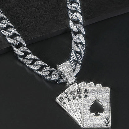 Poker Pendant + Cuban Chain