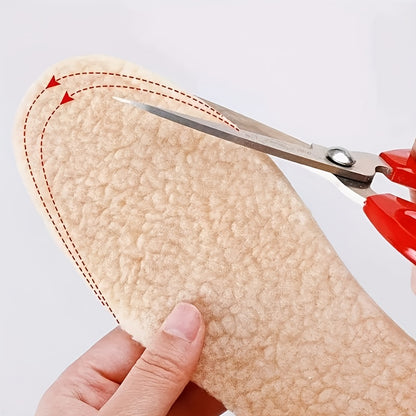 4pcs Winter Alpaca Wool Insoles - Warm Plush Thickening Unisex