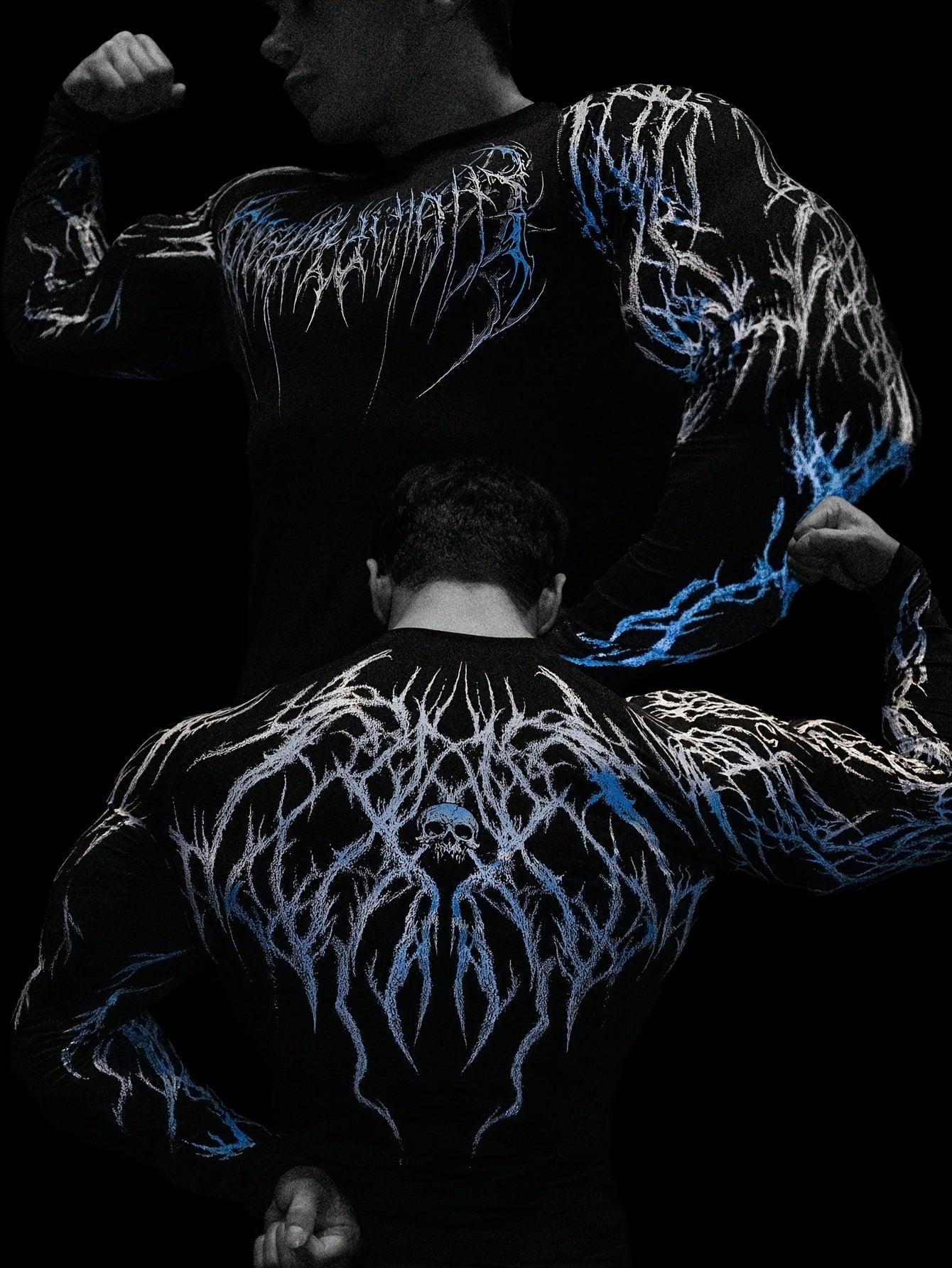 Men's Compression Long Sleeve Fitness Shirt - Muscle Fit