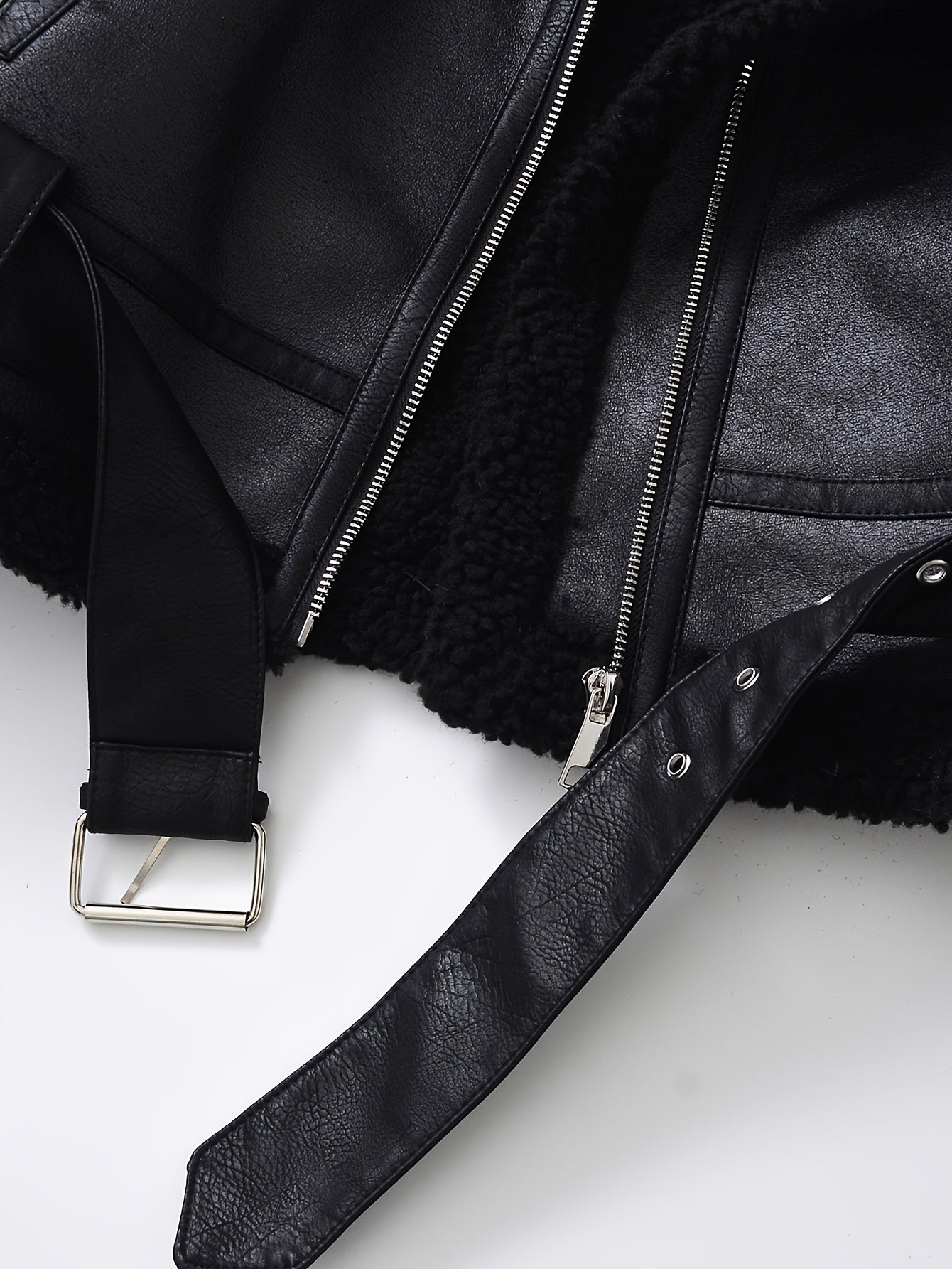 Women's Vintage Jacket - Belted Waist Zipper Cropped