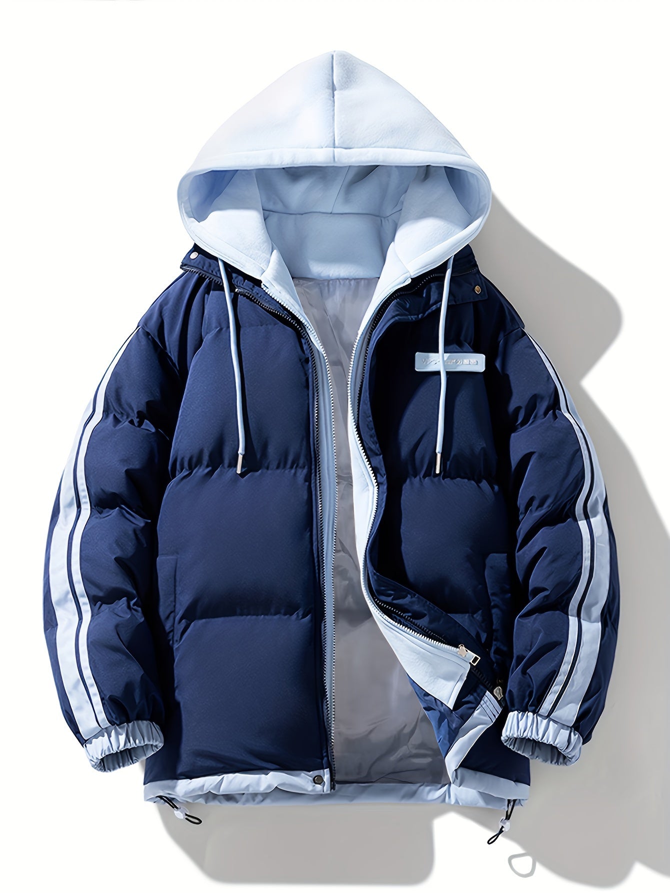 Plus Size Women's Skiing Coat - Warm Thick Hooded Two-Piece