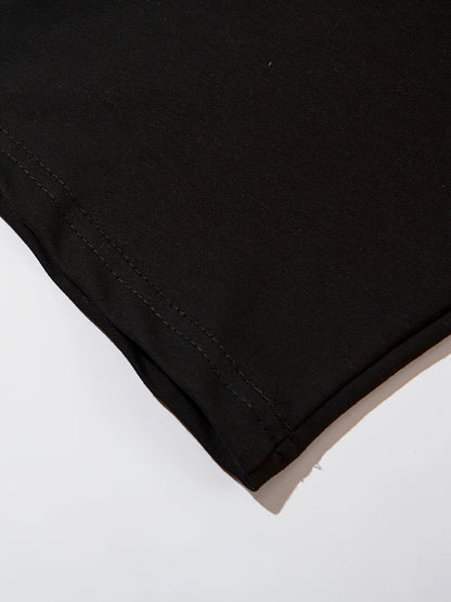 Relaxed T-Shirt - Geometric Print Cotton Blend