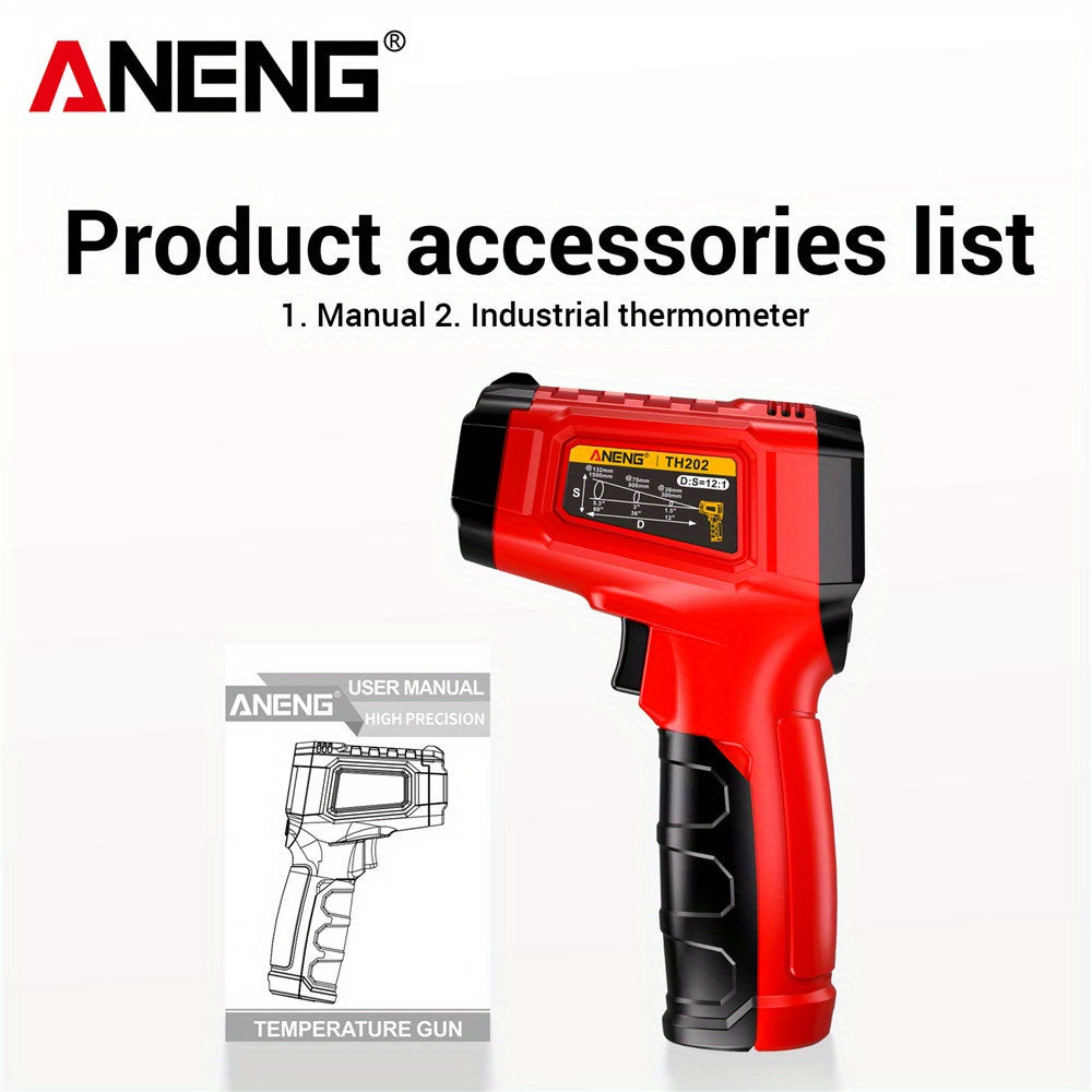 ANENG TH202 Thermometer Hygrometer - Non-Contact -50-600°C LCD