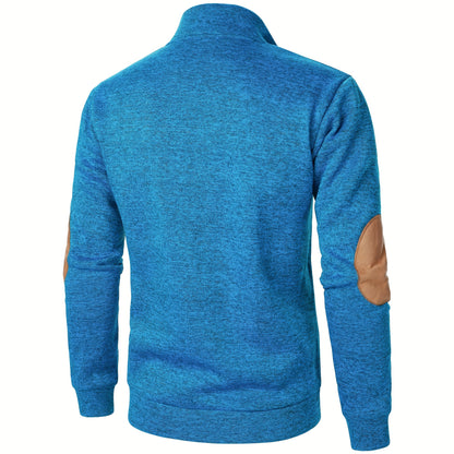 Men's Stand-Collar Casual Sweatshirt - Autumn Winter Long Sleeve