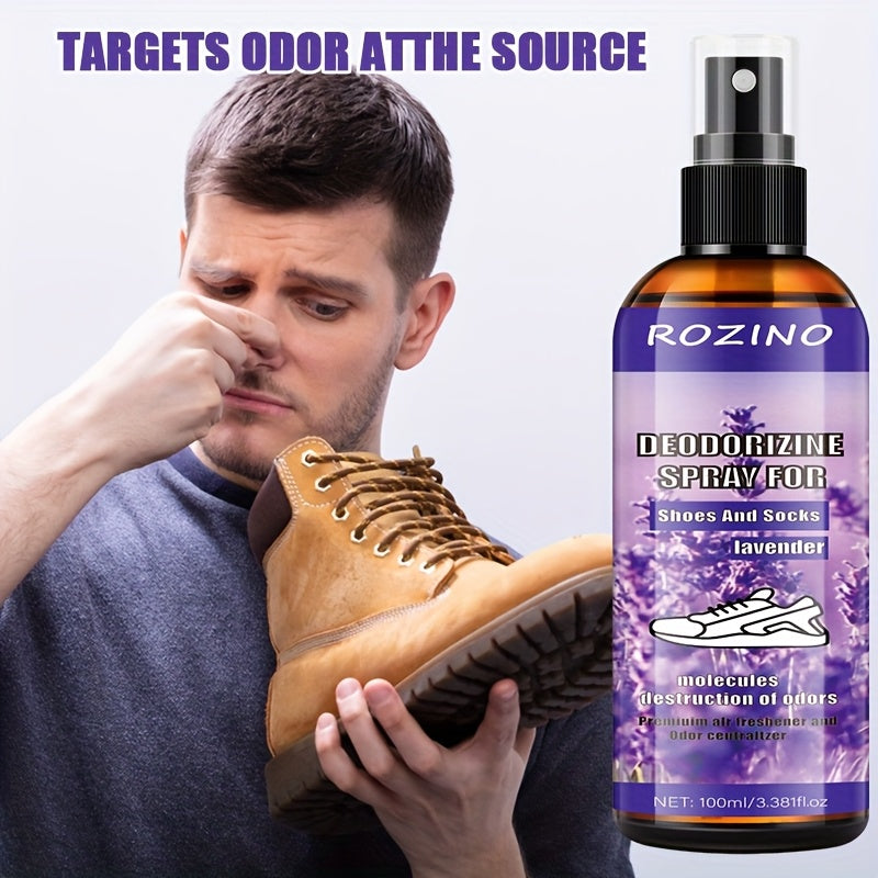 ROZINO Lavender Foot Deodorizer & Shoe Odor Remover Spray
