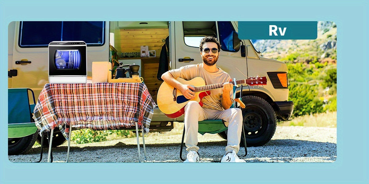 Airmsen Independent Countertop Dishwasher - 5+1 Programs 5L Tank