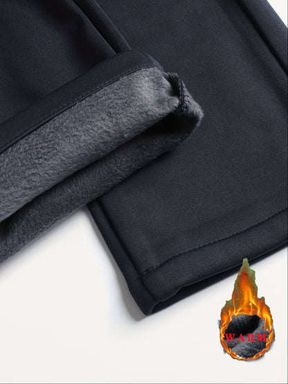 Men's Thickened Winter Dress Pants - Light Business Formal