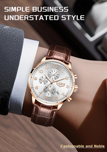 LIGE Men's Elegant Chronograph Watch