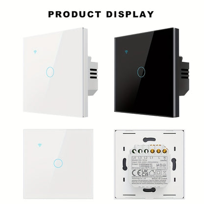 WiFi Smart Light Switch 1/2/3/4 Gang - Touchscreen Alexa Google