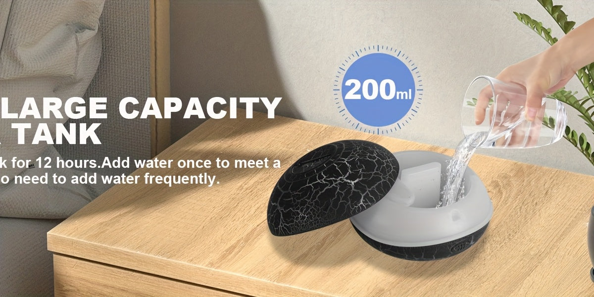 BABIQT Soundwave Humidifier - Flame Effect 7-Color Aroma Diffuser