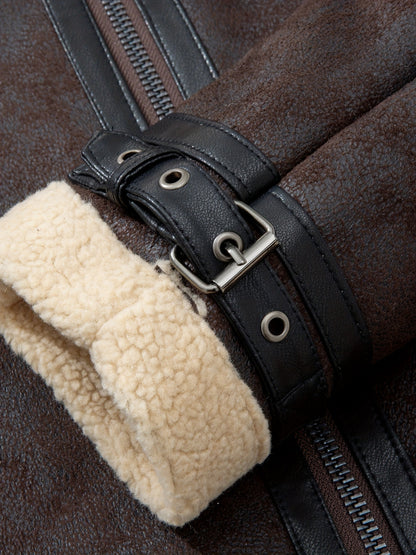 Men's Autumn-Winter Thickened Fleece-Lined Bomber Jacket