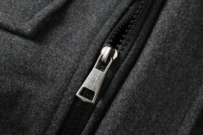 Men's Autumn/Winter Tweed Coat - Business Double-Breasted Wool