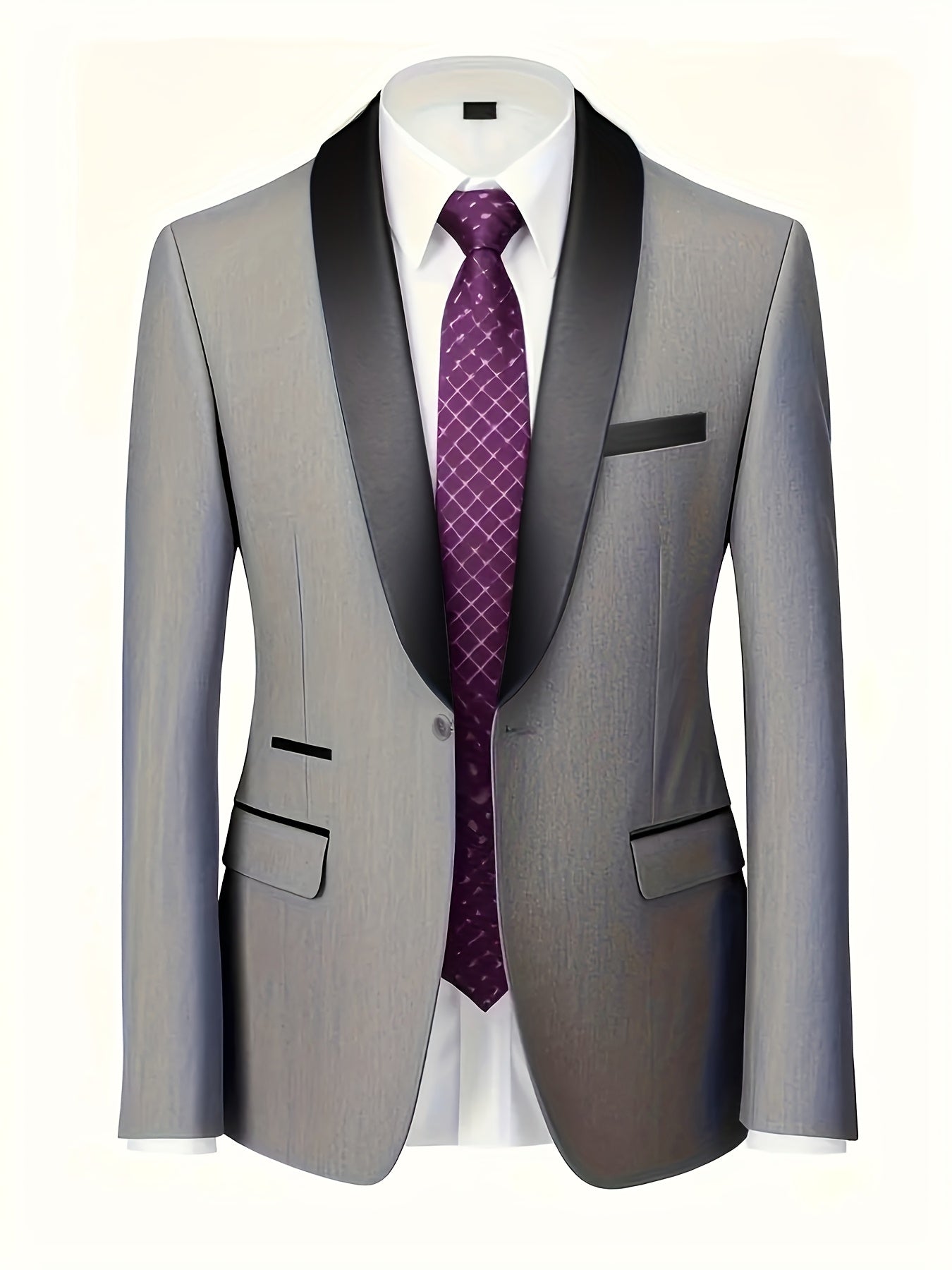 Men's 3pcs Suit Set - Blazer Vest Pants Elegant