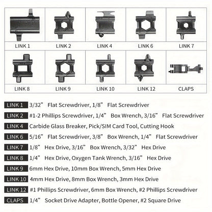 29-in-1 Multi-Tool Bracelet - Wearable