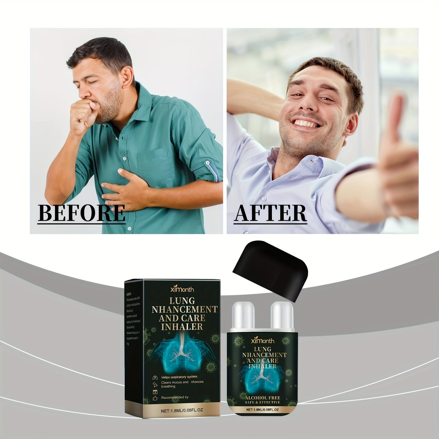 Car Nasal Inhaler - Herbal Extracts for Refreshment & Relaxation