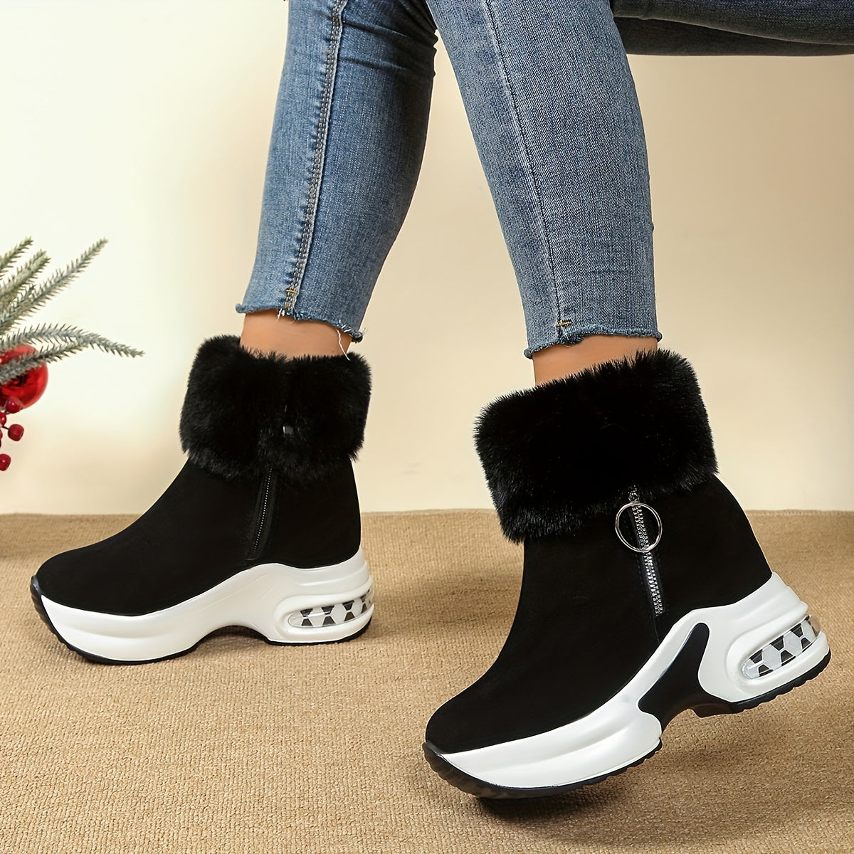 Women's Autumn/Winter Fuzzy Boots