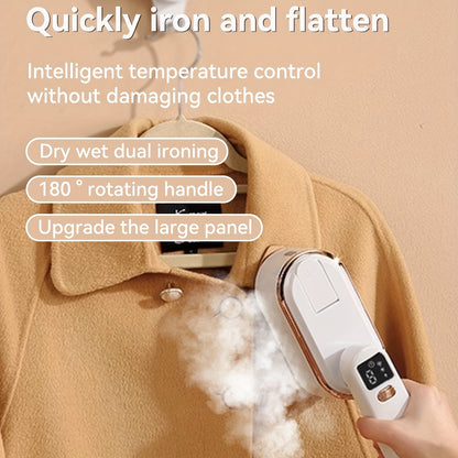 Handheld Steamer with Iron - 3-Speed 180° Rotatable 2-in-1