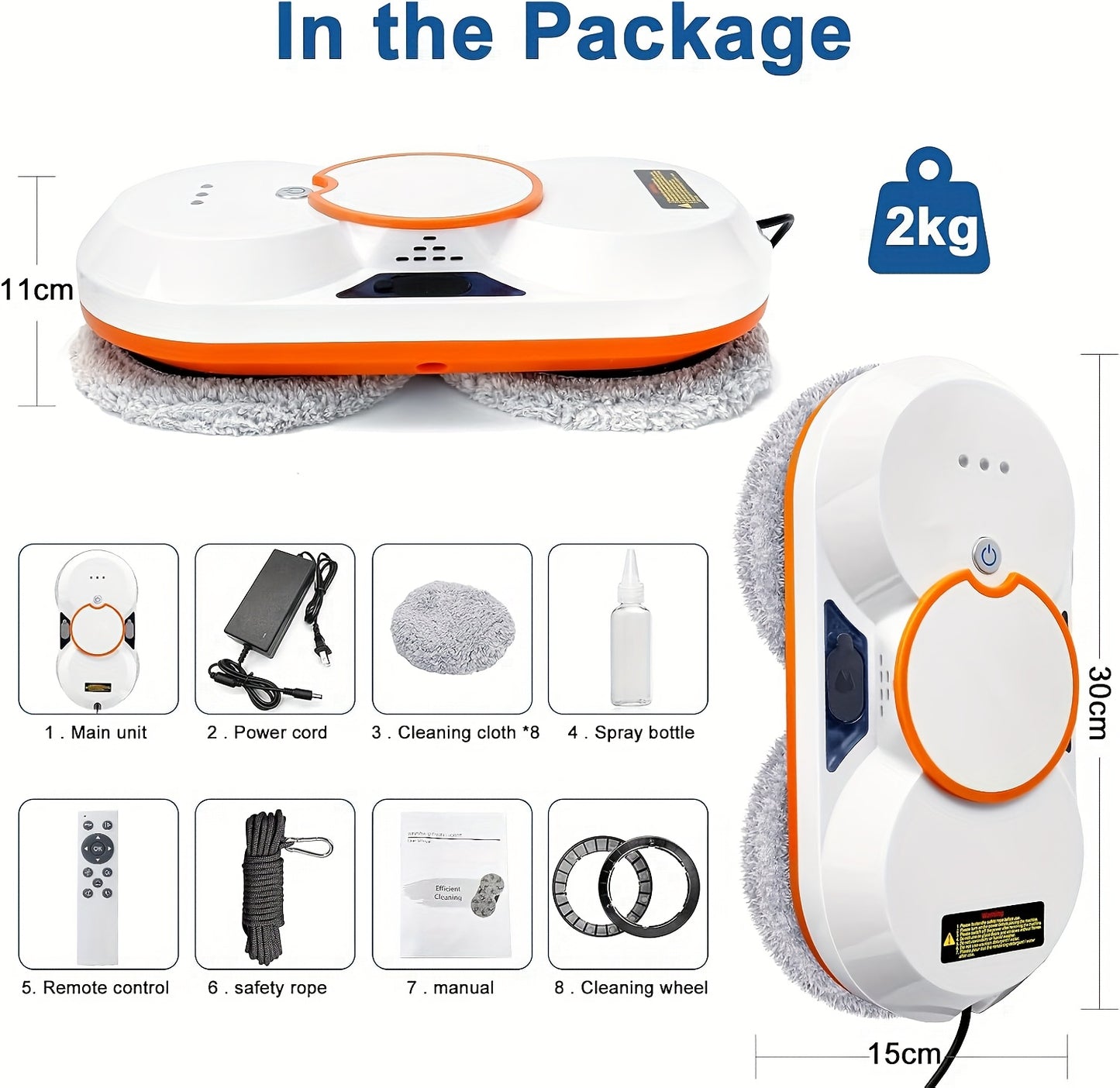 Intelligent Automatic Window Cleaner - Remote Controlled