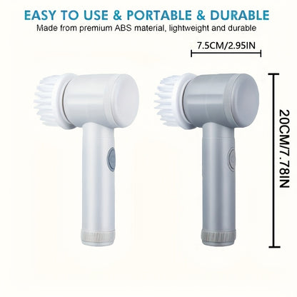 Electric Rotating Cleaning Brush – Cordless with 5 Replaceable Heads