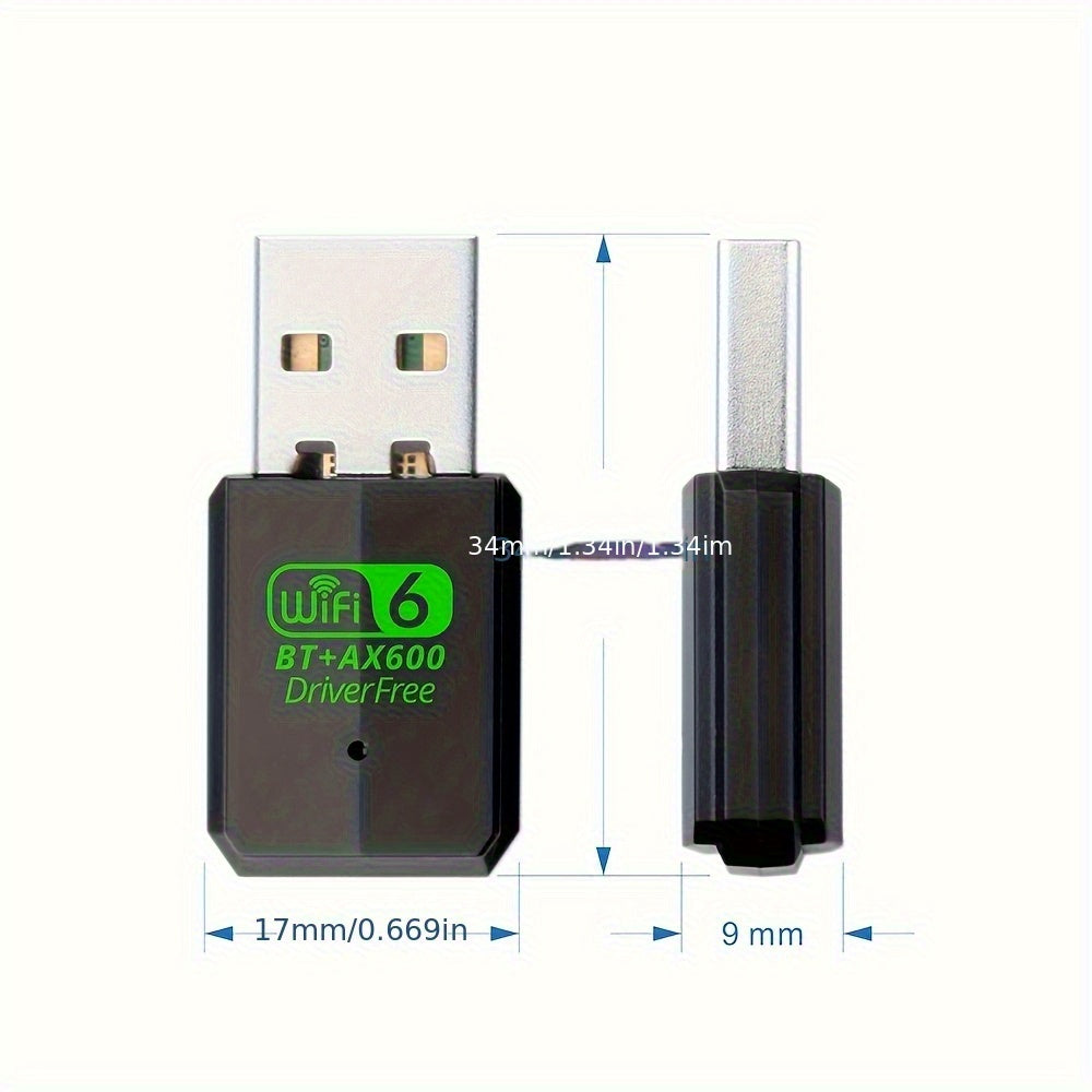 AX600 Bluetooth 5.4 USB WiFi 6 Adapter - 2in1