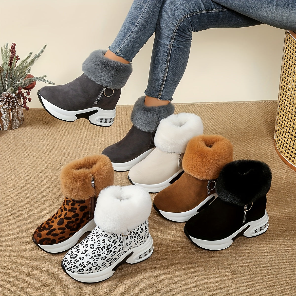 Women's Autumn/Winter Fuzzy Boots