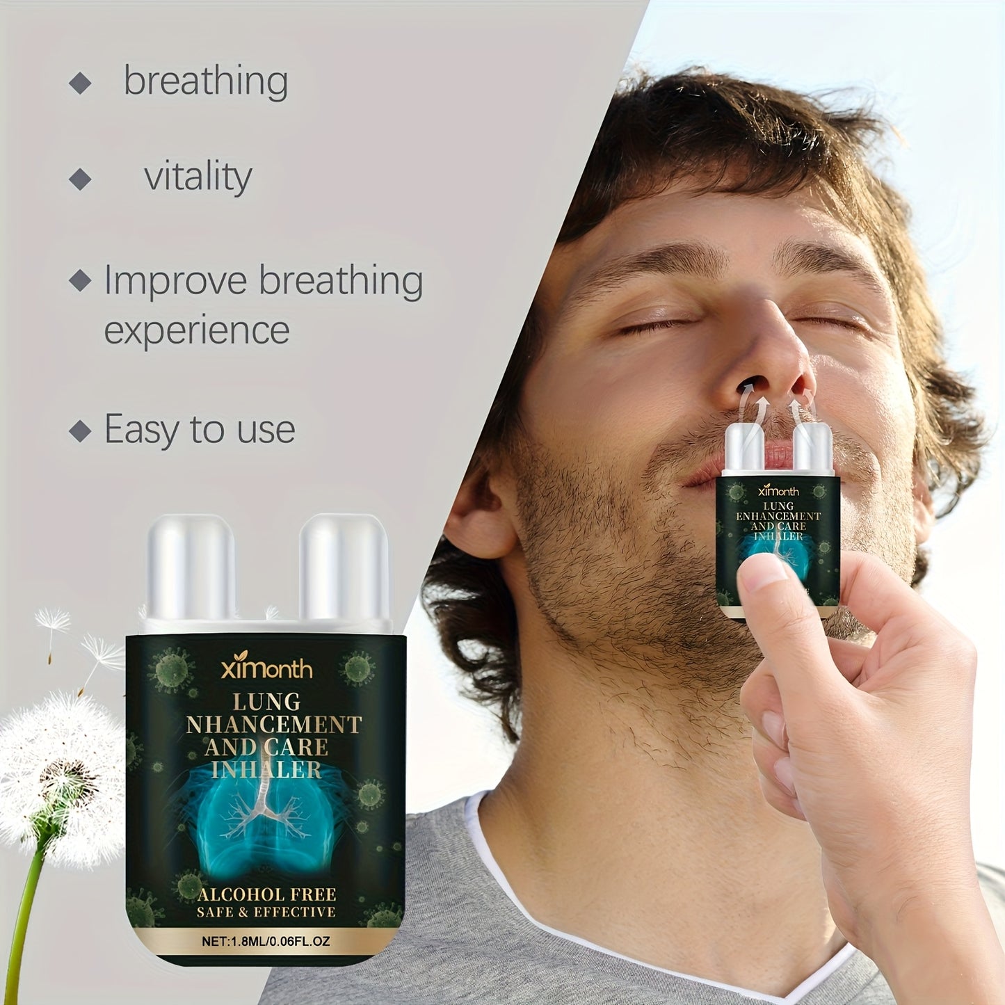 Car Nasal Inhaler - Herbal Extracts for Refreshment & Relaxation