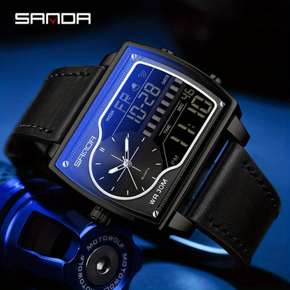 OFNS Men's Digital Watch - Multifunctional Electronic Timing Square