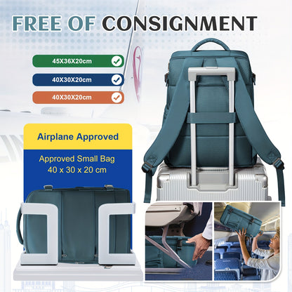 Lightweight Travel Backpack 40x30x20cm - Airline Approved Carry-On