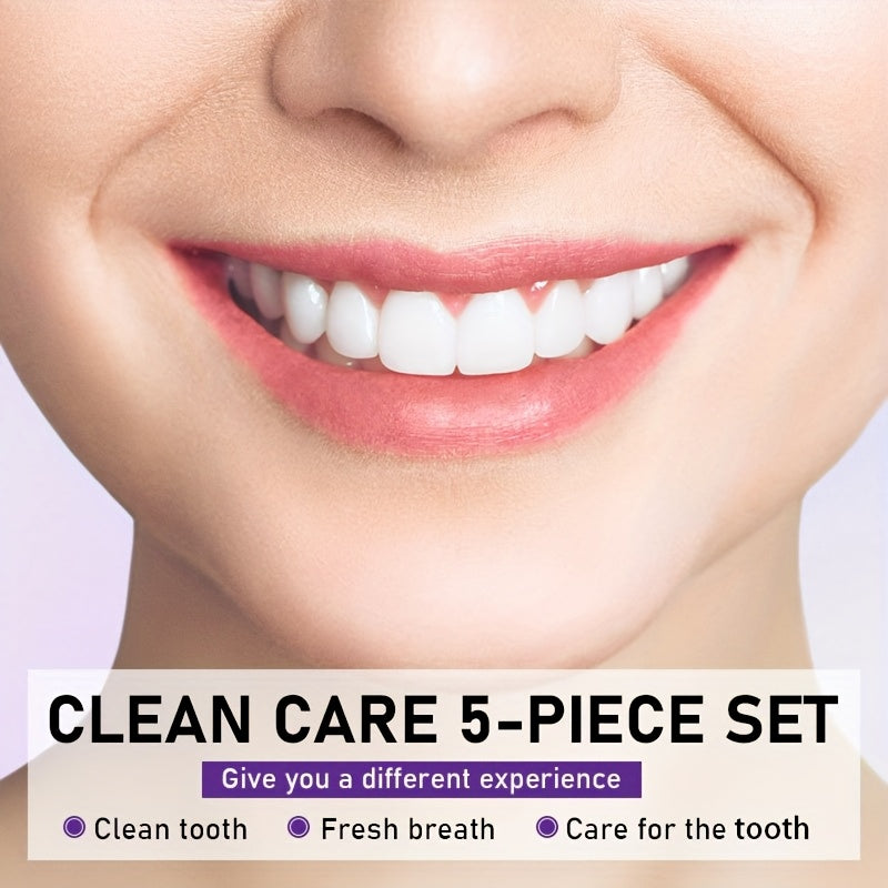 Teeth Whitening Set 5pcs - Toothpaste Powder & Beauty Pencil