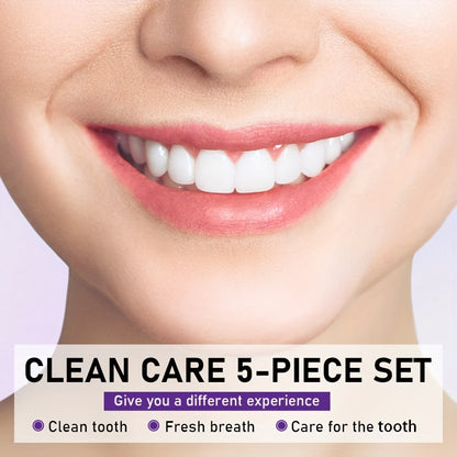 Teeth Whitening Set 5pcs - Toothpaste Powder & Beauty Pencil