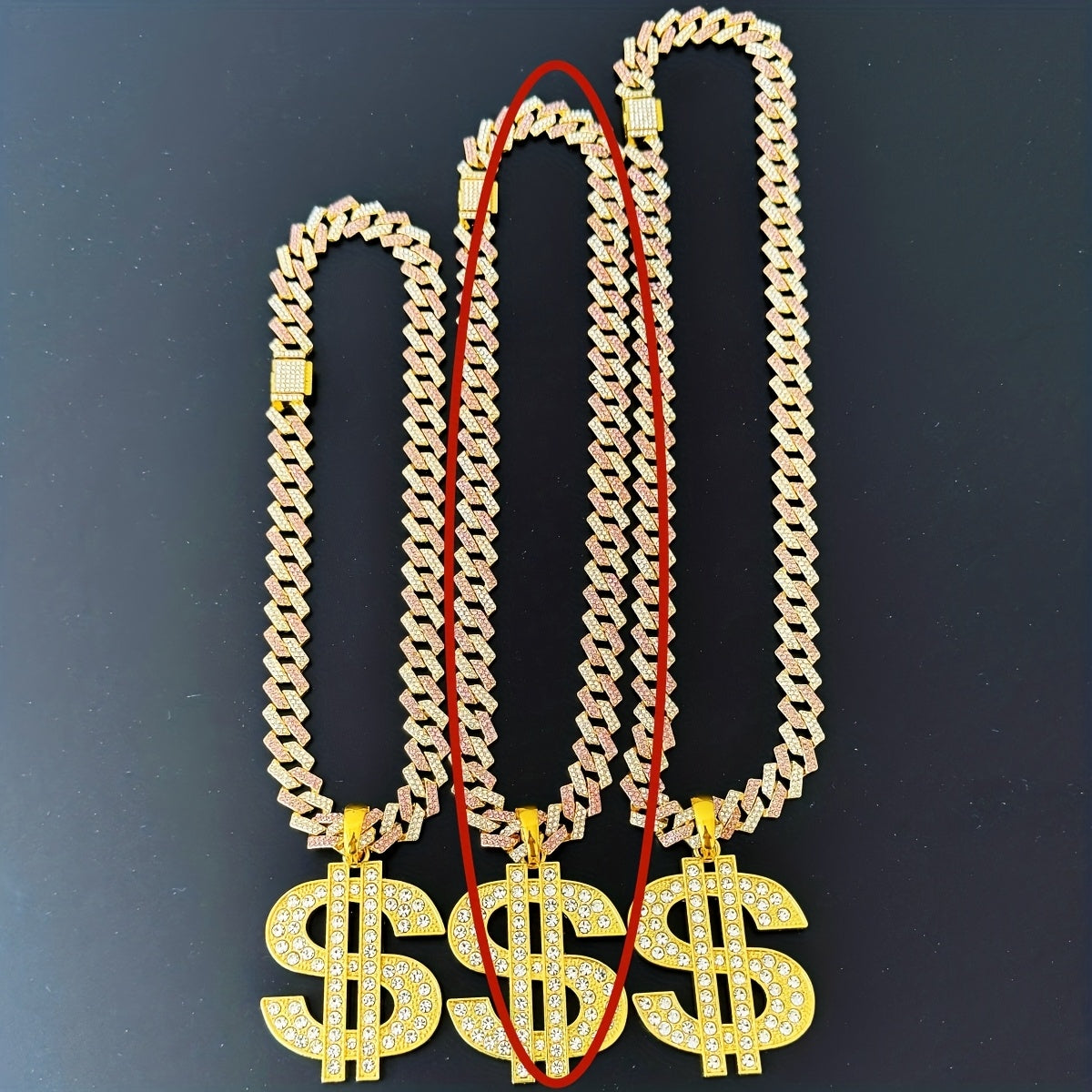 Men's Heavy-Duty Dollar Sign Necklace