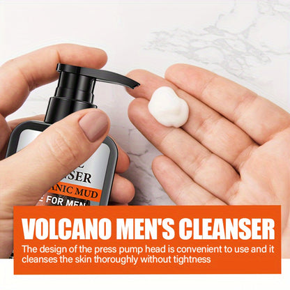 ROZINO Men's Volcanic Mud Cleanser - Oil Control Deep Cleansing
