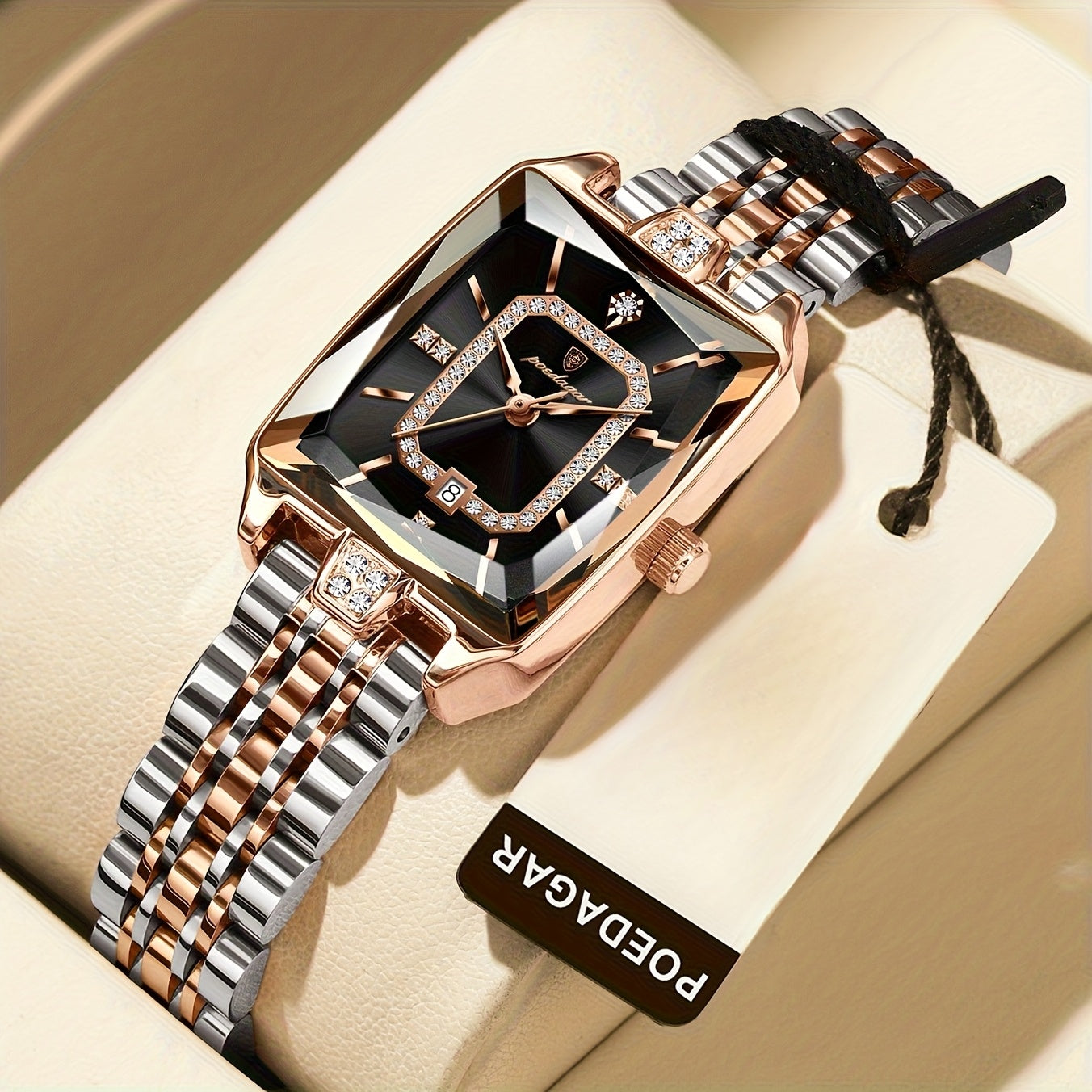 POEDAGAR Women's Luxury Watch - Waterproof Calendar Quartz Steel