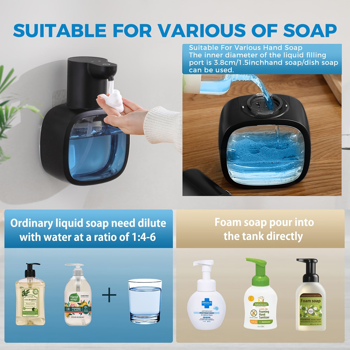 Smart Touchless Automatic Soap Dispenser - USB Rechargeable