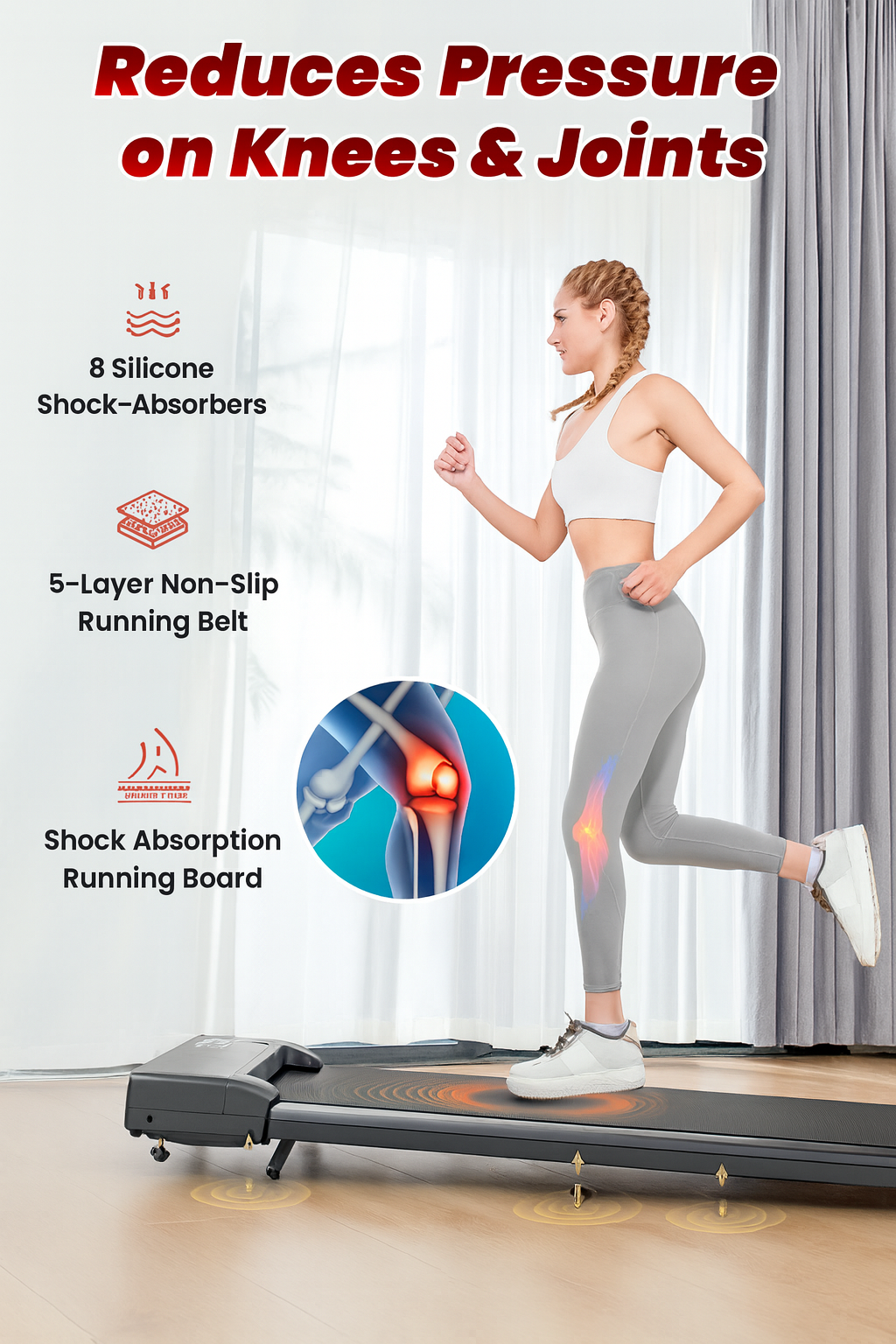 Under-Desk Treadmill with Incline 4 in 1