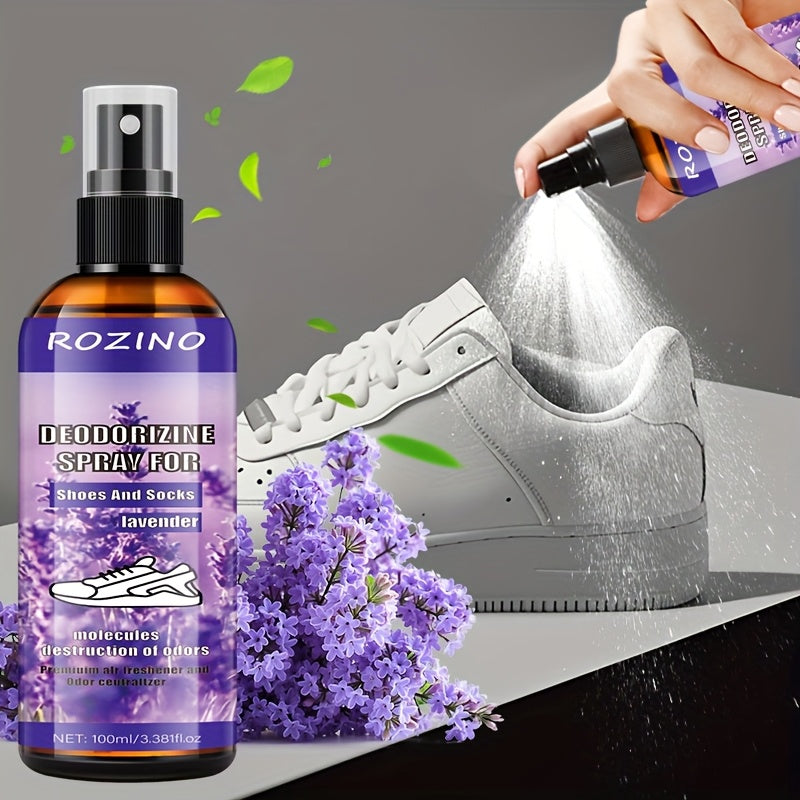 ROZINO Lavender Foot Deodorizer & Shoe Odor Remover Spray