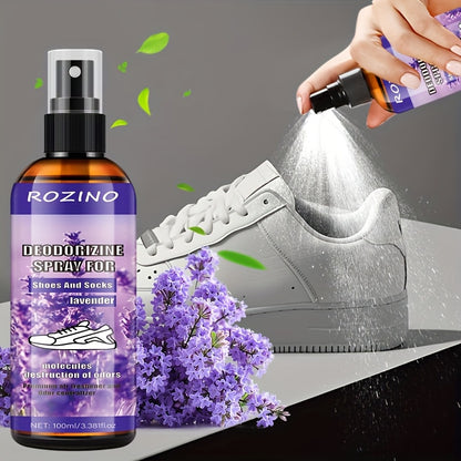 ROZINO Lavender Foot Deodorizer & Shoe Odor Remover Spray