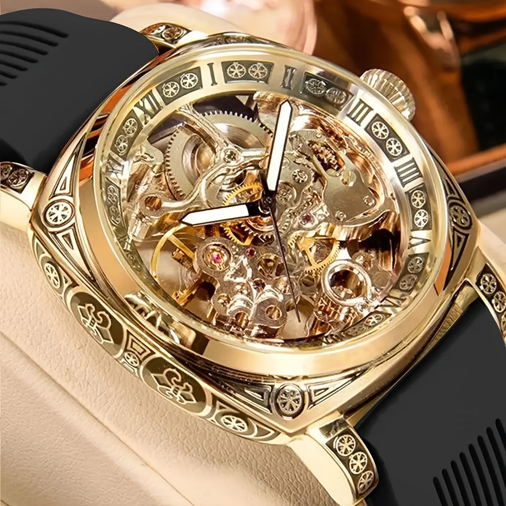 Retro Hollow Tourbillon Mechanical Watch