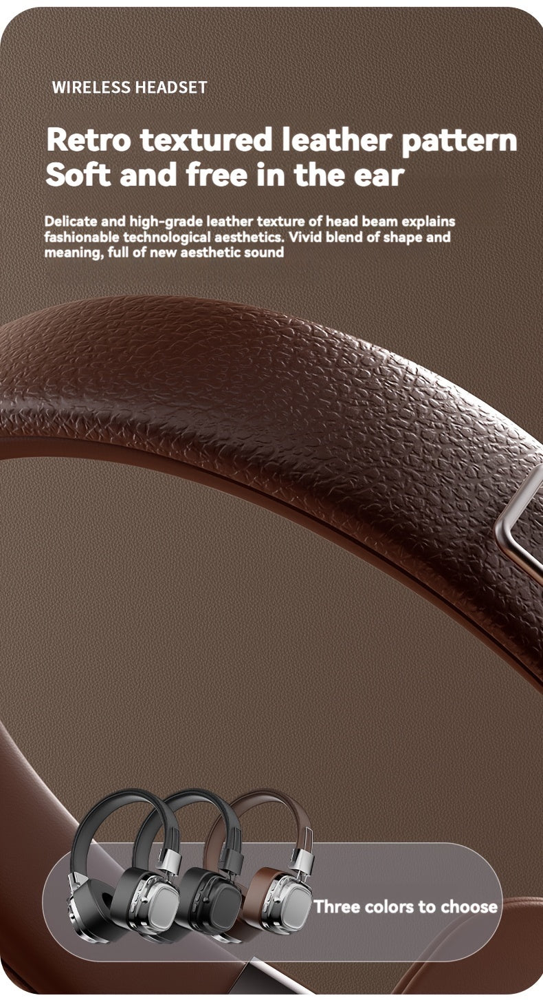 Retro Wireless Headphones - HiFi Deep Bass with 350mAh Battery