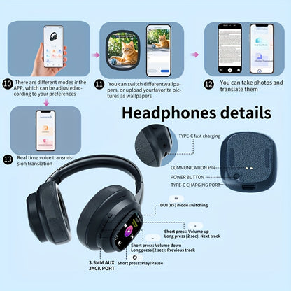 HYUNDAI HY-X1 PRO Multilingual Translator Headset - Smart AI Chat Assistant