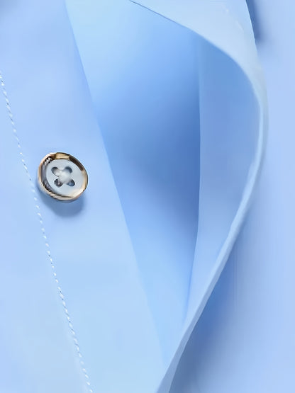 1+1 Men's Double Lapel Long Sleeve Shirt - Fashion Business Casual