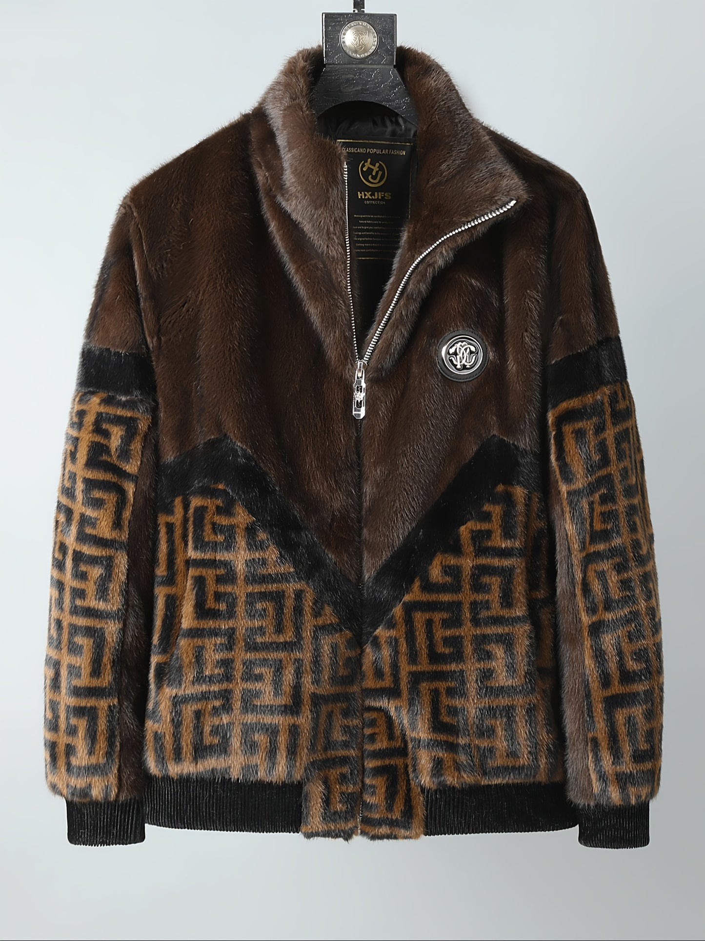 NOIR COUTURE “VANTAGE” Monogram Fleece Jacket