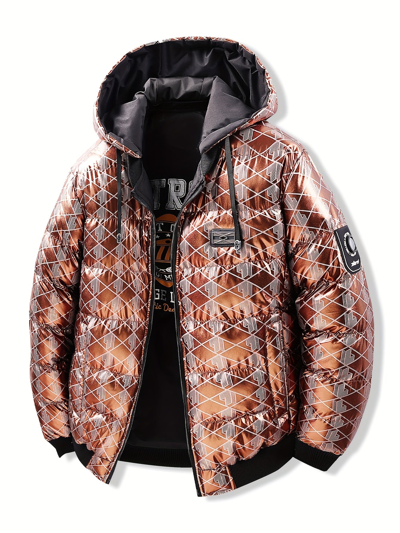 Men's Stylish Puffer Jacket - Thickened Warm